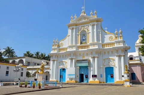 Puducherry French colony beach tourism India